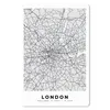 MuchoWow® Mauspad Mousepad London - Stadtplan - Schwarz und Produktbild-Vorschau 1
