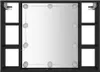 vidaXL Spiegelschrank mit LED Schwarz 76x15x55 cm Produktbild-Vorschau 4