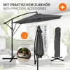 ML-Design Ampelschirm Ø 300 cm Anthrazit Alu Sonnenschirm Produktbild-Vorschau 6