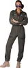 A woman wearing a pilot jumpsuit and sunglasses, posing with her arms crossed. Produktbild-Vorschau