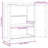 vidaXL Mobile da giardino grigio e nero 65x37x85 cm PP Anteprima dell’immagine prodotto 8