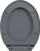 vidaXL Toilettensitz mit Absenkautomatik Quick-Release Grau Produktbild-Vorschau 6