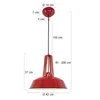 Steinhauer Pendelleuchte Eden 1-flammig Rot Matt/ Weiß Produktbild-Vorschau 6