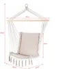 Chaise hamac avec franges, Crème, Detex, 55 x 100 cm Voir les images du produit 8