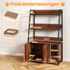 COSTWAY Kattenmeubel met boekenkast, oplaadstation, 3 Productafbeelding-voorbeeld 3