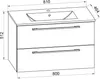 VCM 2-tlg. Waschplatz Waschtisch | Waschbecken Unterschrank Produktbild-Vorschau 4