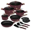BerlingerHaus Pannenset Nordic Mat Bordeaux 11-Delig - Productafbeelding-voorbeeld 1