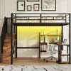 Merax Etagenbett 140x200cm, Hochbett Mit Schreibtisch, Produktbild-Vorschau 2