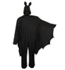 Erwachsenenkostüm Fledermaus – schwarzer Overall mit Produktbild-Vorschau 5