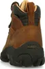 Rear view of a brown leather hiking boot with a black sole. Produktbild-Vorschau