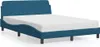 A product shot of a bed frame with a mattress on a white background. Produktbild-Vorschau