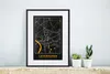 MuchoWow® Gerahmtes Poster Leverkusen - Gold - Stadtplan - Produktbild-Vorschau 6
