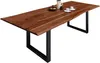 Esstisch Baumkante massiv Akazie nussbaum 240 x 100 schwarz Produktbild-Vorschau 2