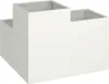 vidaXL Pot de fleurs de jardin Blanc 80 x 80 x 60 cm Acier Voir les images du produit 3