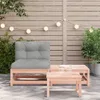 vidaXL Gartensofa ohne Armlehnen mit Kissen und Hocker Produktbild-Vorschau 3