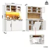 okwish Küchenschränke mit LED und Acryltüren,Sideboards, Produktbild-Vorschau 7
