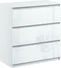 Kommode mit 3 Schubladen Sideboard Moderne weiss hochglanz Produktbild-Vorschau 1