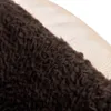 A close-up view of a brown fuzzy material next to a beige mesh fabric. Náhľad obrázku produktu