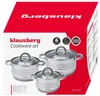 Klausberg garnki stalowe 6 elementów 2.1l, 2.9l, 3.9l Podgląd zdjęcia produktu 6