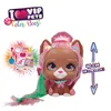 A toy styling head of a dog with colorful hair and accessories, presented with marketing text and graphics. Podgląd zdjęcia produktu