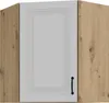 Eckhängeschrank 60x60 cm Stilo Weiss Eiche Artisan Produktbild-Vorschau 1