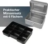 Geldkassette abschließbar (kompakt, 15 cm) Silber, 2 Produktbild-Vorschau 2