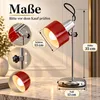 Retro Tischlampe in Rot mit E27 und 9 W, 3 Lichtfarben von Produktbild-Vorschau 2
