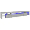 vidaXL TV Schrank mit LED Leuchten Betongrau 260x36,5x40 cm Produktbild-Vorschau 3