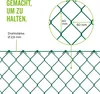 Close-up of green chain-link fence with dimensions indicated. Produktbild-Vorschau
