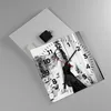 Wanduhr - Quadrat - Glasuhr - Frau Balkon Straße - 30x30cm Produktbild-Vorschau 2