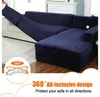 2er Set L-Form Sofabezug Couchbezug Schonbezug, Universelle Produktbild-Vorschau 7
