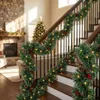 Guirlande de Noël 6 m vert et blanc avec baies rouges, Voir les images du produit 6