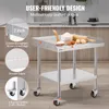 VEVOR Arbeitstisch aus Edelstahl, 610 x 711 x 762 mm Produktbild-Vorschau 4