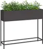 vidaXL Fioriera da giardino a letto rialzato nera 100 x 26 Anteprima dell’immagine prodotto 3