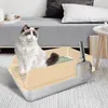 Katzenklo Edelstahl ,XL Offene Katzentoilette Edelstahl 28L Produktbild-Vorschau 2