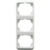 A white triple socket frame for electrical outlets. Anteprima dell’immagine prodotto