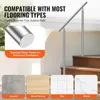 A handrail for outdoor stairs, with examples of compatible flooring types shown below. Produktbild-Vorschau