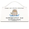 Mr. & Mrs. Panda holzbild Schwimmlehrer Leidenschaft DIN A6 Produktbild-Vorschau 3