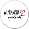 Huuraa Aufkleber Wendland verliebt 10cm rund Sticker Produktbild-Vorschau 1