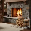 Scaffale per legna da ardere Relaxdays, metallo, L x P x A: Anteprima dell’immagine prodotto 2