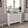 vidaXL Panely chladiča 2 ks. Biele 112 x 19 x 81,5 cm MDF Náhľad obrázku produktu 2