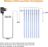 Diagram showing how to connect LED meteor shower lights. Anteprima dell’immagine prodotto