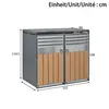 Mülltonnenbox mit Klappdeckel, lamellierter Lüftung, Produktbild-Vorschau 4