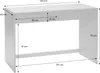 sweeek - Konsole Holzdekor 2 Schubladen 120 cm - Produktbild-Vorschau 7