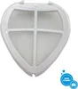 A white heart-shaped filter with a grid pattern, isolated on a white background. Produktbild-Vorschau