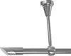 Gardinenstange mit Deckenhalterung I Metall Edelstahl Look Produktbild-Vorschau 1