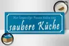 Holzschild  langweilige Frauen saubere Küche, 27 x 10 cm, Produktbild-Vorschau 3
