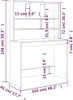 vidaXL Psací stůl s policí Grey Sonoma 102x45x148 cm Náhled obrázku produktu 8