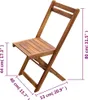 vidaXL Set bistrot 3 pezzi pieghevole in legno massiccio di Anteprima dell’immagine prodotto 10