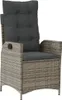 vidaXL 7-tlg. Garten-Essgruppe mit Kissen Grau Poly Rattan Produktbild-Vorschau 3